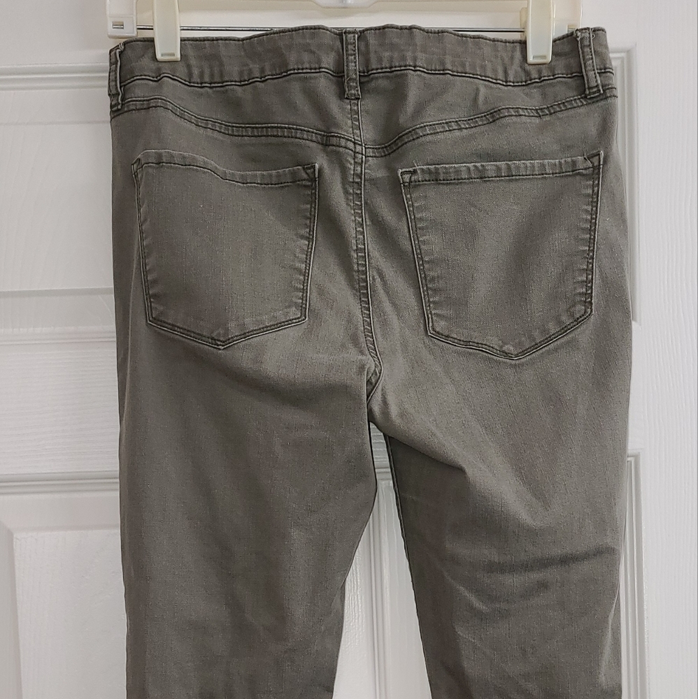Refuge olive green skinny jeans